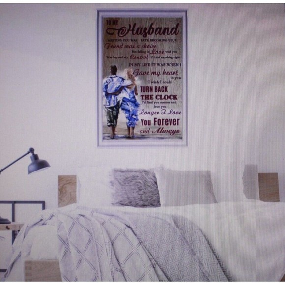 Love Words For Husbands Canvas Print Gift Decor 17 1/2" X 11 3/4" Unframed NIP - Picture 4 of 8